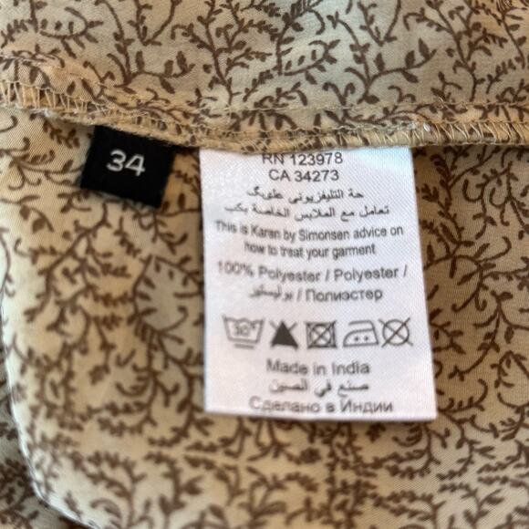 Karen by Simonsen Say Shirt Speed Pearl Blouse Size Small  (34) NWT - Picture 8 of 10